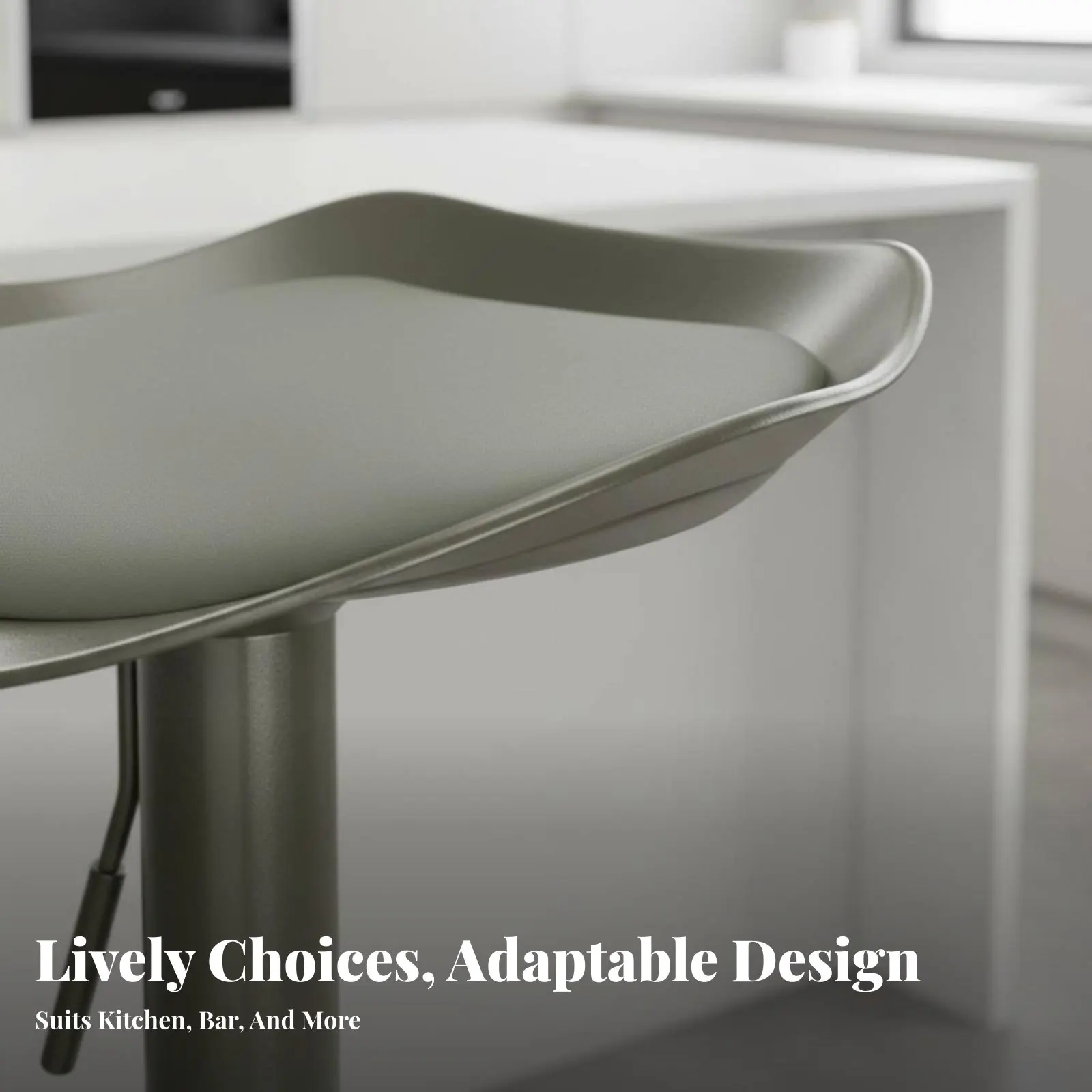 

Регулируемый вращающийся барный стул с современным дизайном, встроенной подставкой для ног и мягким наполнителем для гостей, взрослых, кухни