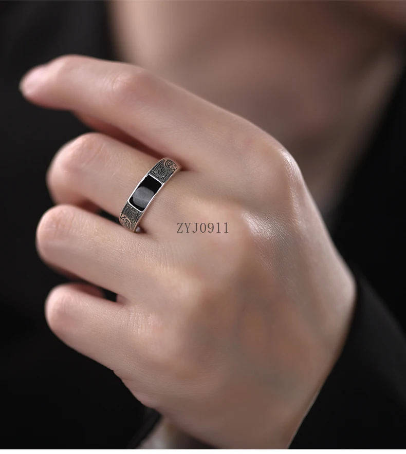 925 zilveren nichering heren- en damesmode persoonlijkheid high-end wijsvingerring cadeau