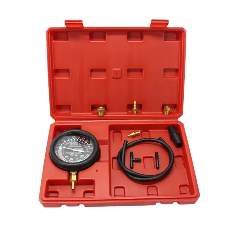 TU-1 Engine Compression & Fuel Injection Pressure Tester Kit, Car Vacuum Fuel Pump Gas Pressure Diagnostic Gauge Tool