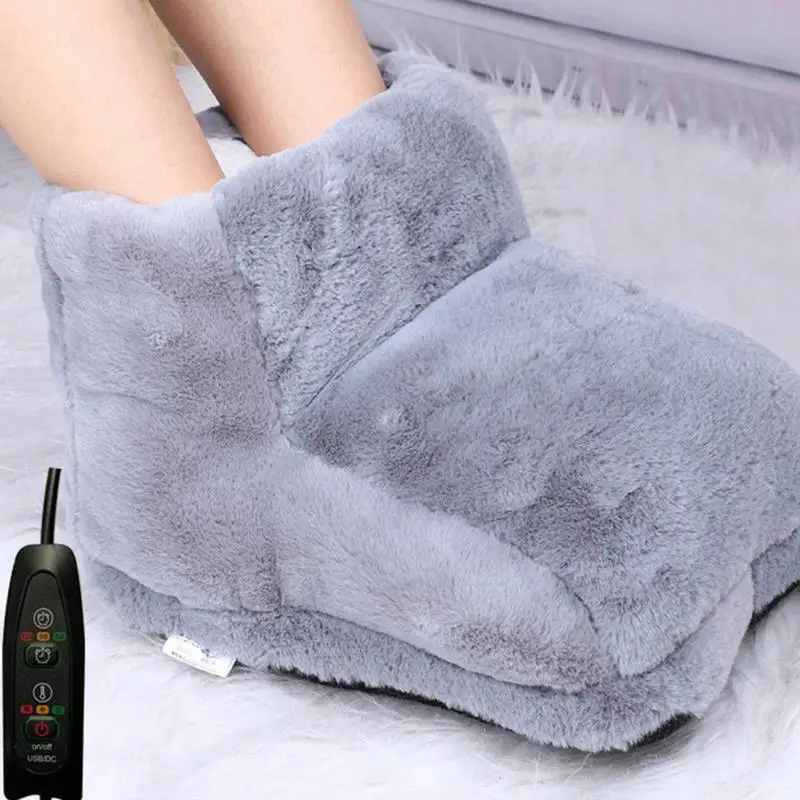 Foot Warmer Under Desk Heated Foot Pad Feet Warmer Heated Slippers Heated Foot Rest Pocket Foot Muff Women Foot Heater 3