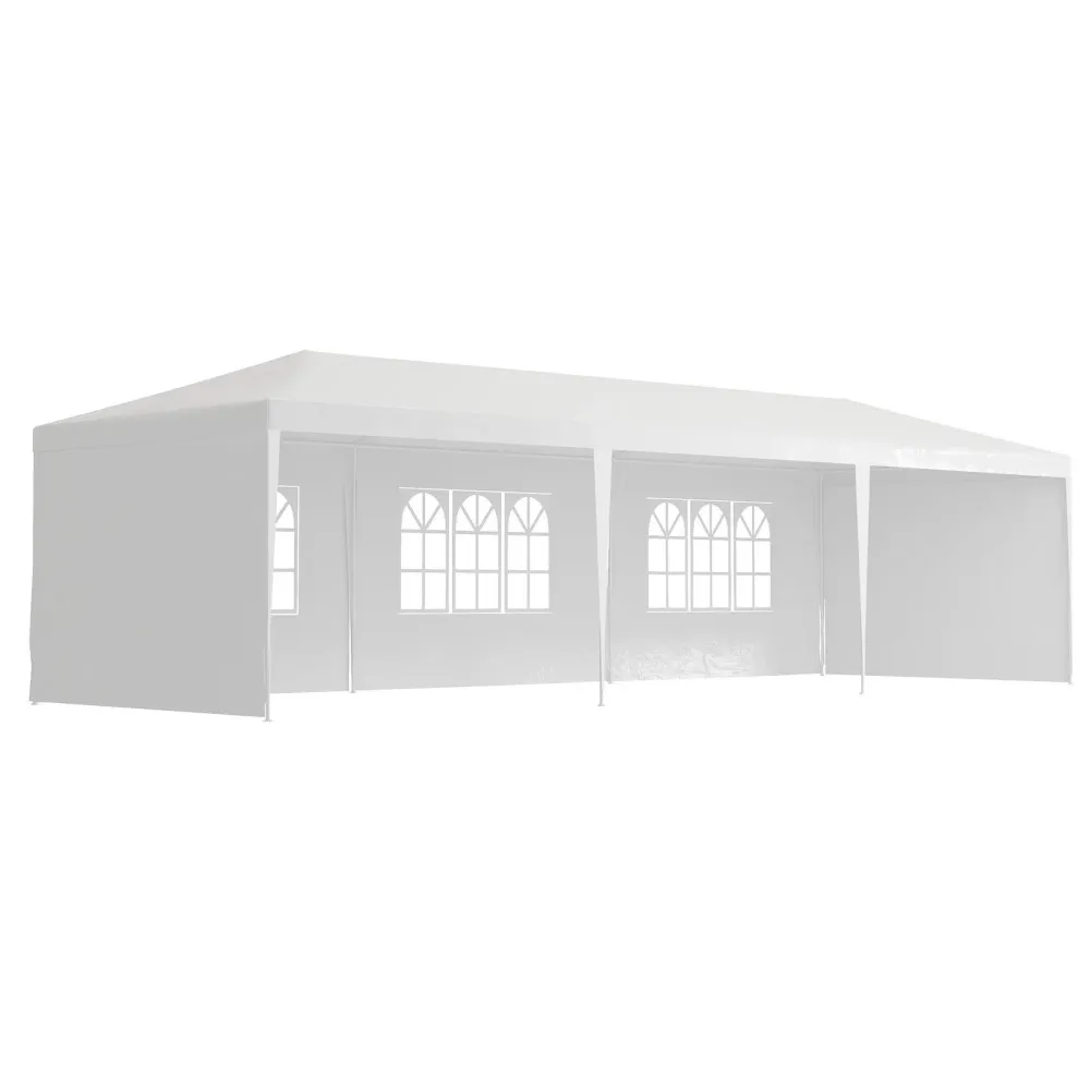 Waterproof and UV-resistant Outdoor Garden Gazebo, Wedding Party Tent, Sunshade Awning; Easy To Pack; 10x30 Feet with 5 Removable Sidewalls To Meet Various Needs.