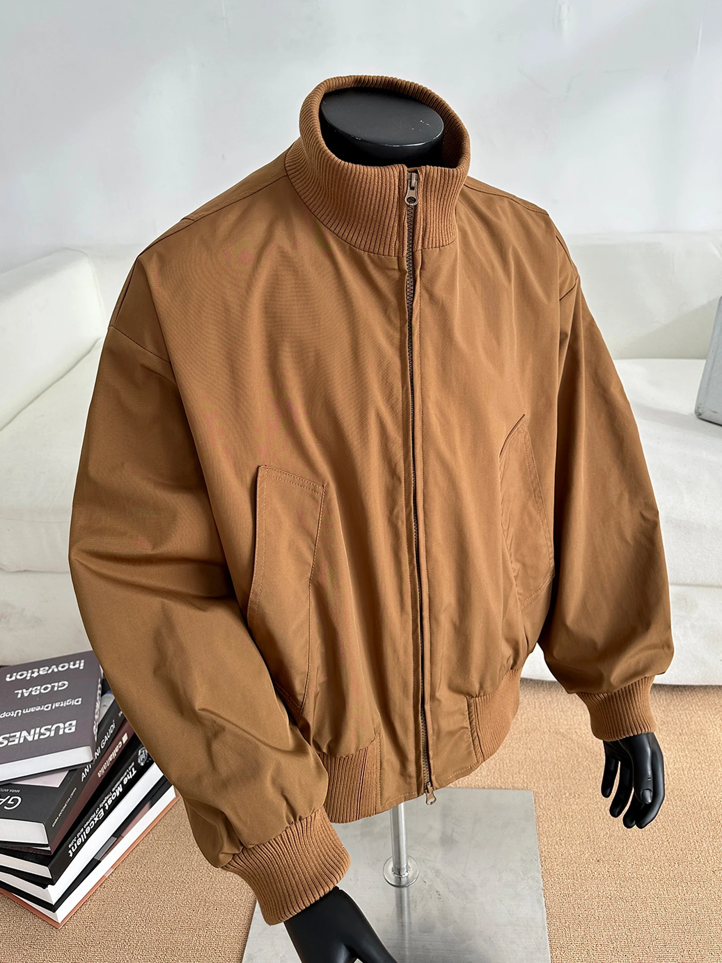 

Мужская ор Flight Jaet American Sle с двойной молнией Cleanfit Baseball orm Верхняя одежда повседневного свободного покроя из полиэфирного волокна