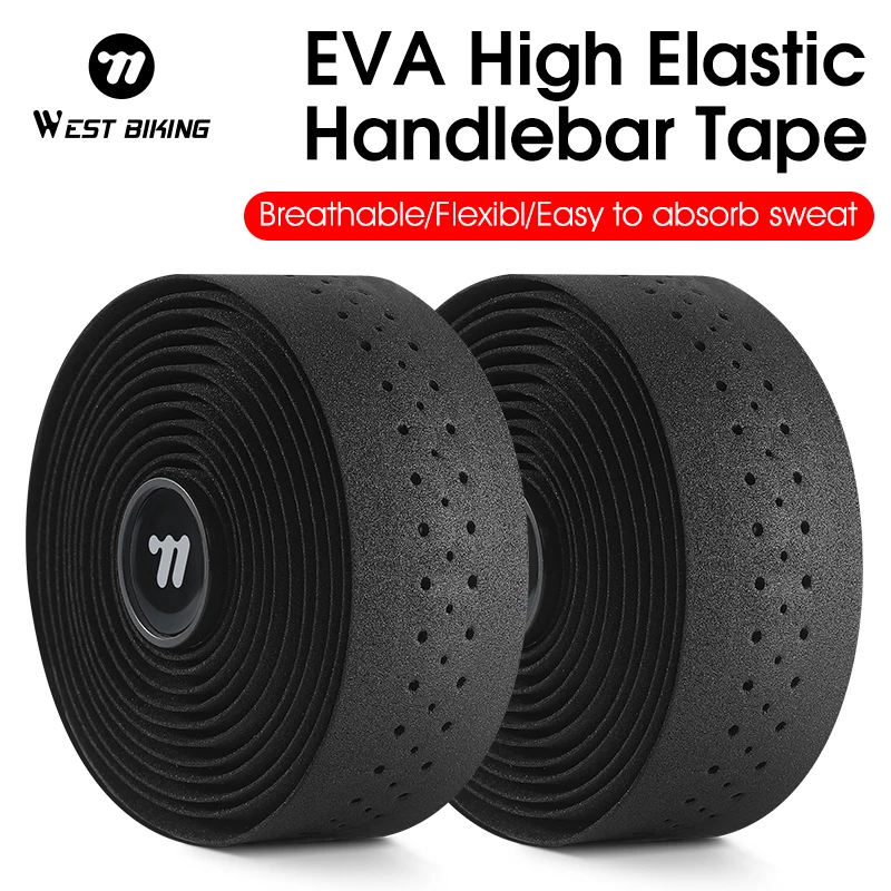 WEST BIKING Bicycle Handlebar Tape EVA High Elastic Bike Bar Tape Breathable Shock Absorption Tapes MTB Road Bike Accessories