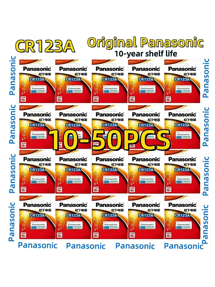 Vente chaude 10-50 pièces d'origine Panasonic CR123A Lithium 3V Arlo caméra batterie CR123A CR17345 DL123A EL123A 123A