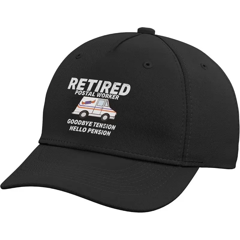 Goodbye Tension Hello Pension Retired Postal Worker Adjustable Baseball Hat