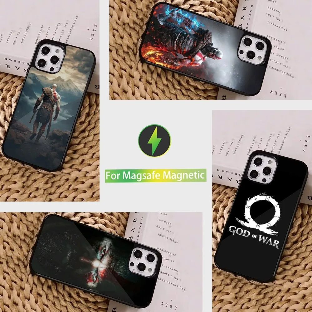 

G-God Of W-War Game Phone Case For iPhone 16,15,14,13,12,11,Pro,Max,Plus,Mini, Magsafe,Magnetic Wireless Charging Case