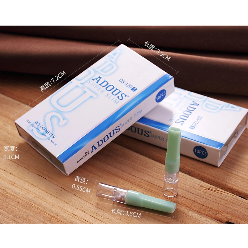 60 Pcs/Lots Food-Grade Plastic 5.2 mm Slim Woman Disposable Cigarette Puffs Holder Triple Filter Mouthpiece lip