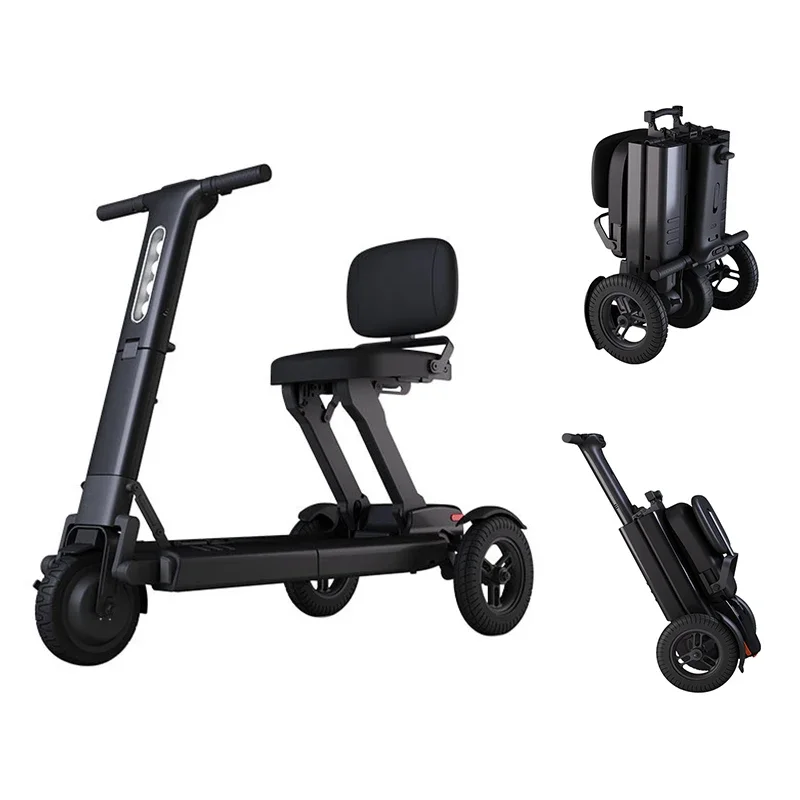 Tricycle Folding Foldable Motor Travel Adults Handicap 3 Three Wheel Mobility Disabled Electric mobility scooter elderly