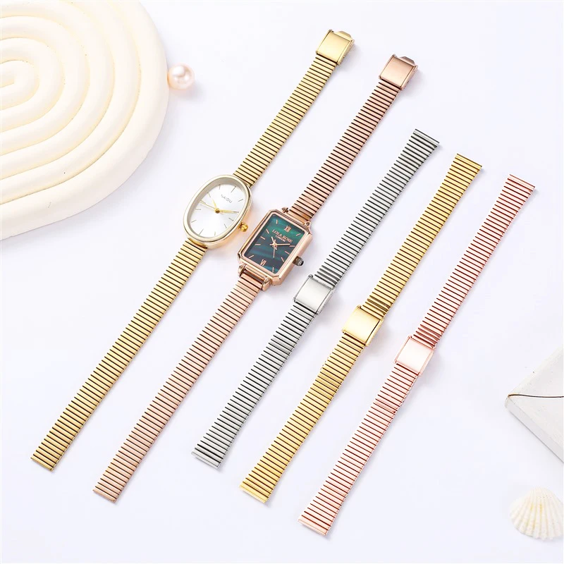 *new style* Watch band Leather Watchband for Women 10mm 12mm 14mm 16mm stainless steel metal  Watch Band*newly designed*