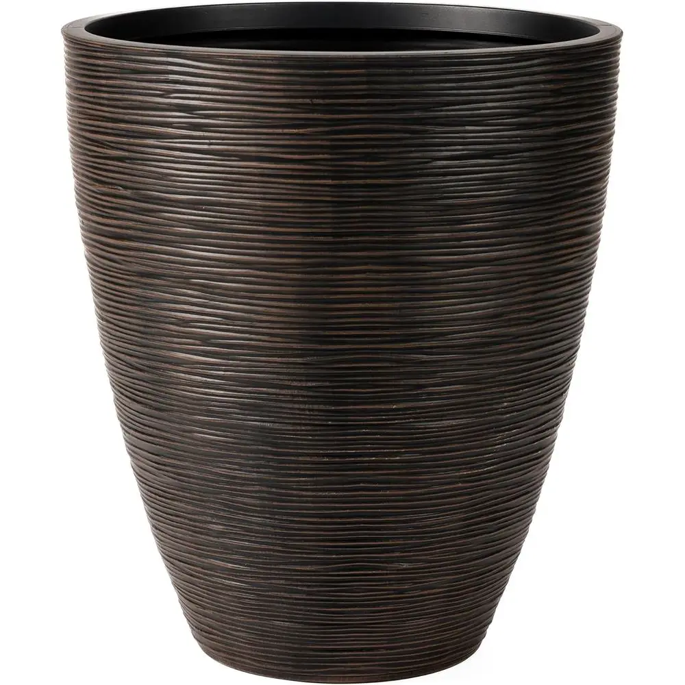 

Bronze Polyethylene Outdoor Planters (2-Pack) - Lightweight, Weatherproof for Patios, Decks, and Entryways