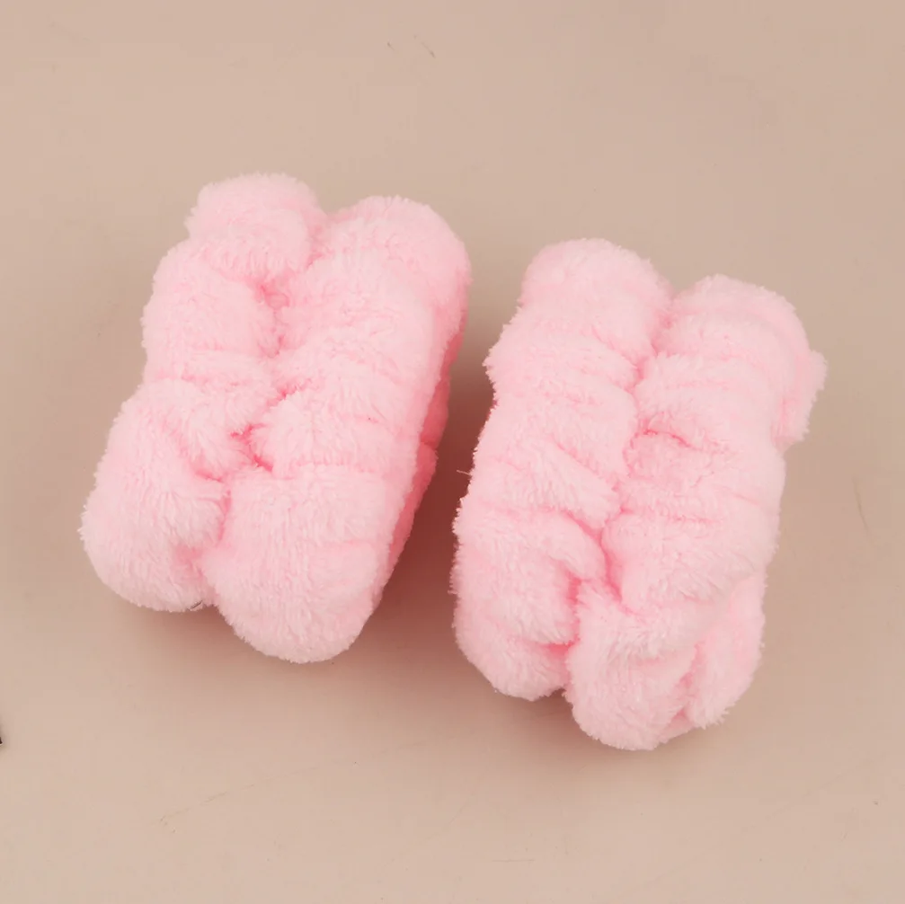 Neue Waschen Gesicht Stirnbänder Für Frauen Korallen Fleece Haar Bands Wasserdichte Bands Saugfähigen Armbänder Kopf Band Haar Zubehör Set – Detail 20