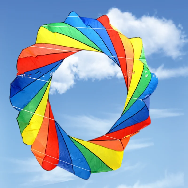 free shipping 2m kite ring flying pendant kite windsocks kite factory nylon kite tails real parachute kite accessories voar pipe