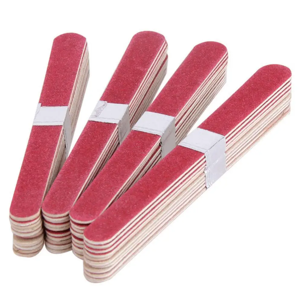 10/40 Stuks Hout Nail Art Schuren Buffer Polijsten Blok Polish Nagelvijl Manicure Pedicure Tool Dubbelzijdig Dikke Stok