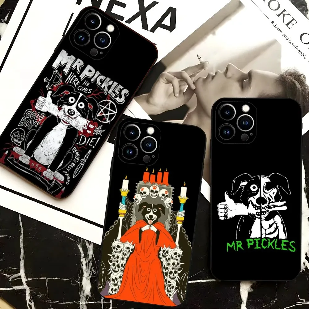 

Anime Mr P-Pickles Phone Case For iPhone 16,15,14,13,12,Pro,Max,11,7,8,Plus,XR,XS Max Shockproof Silicone Soft Shell