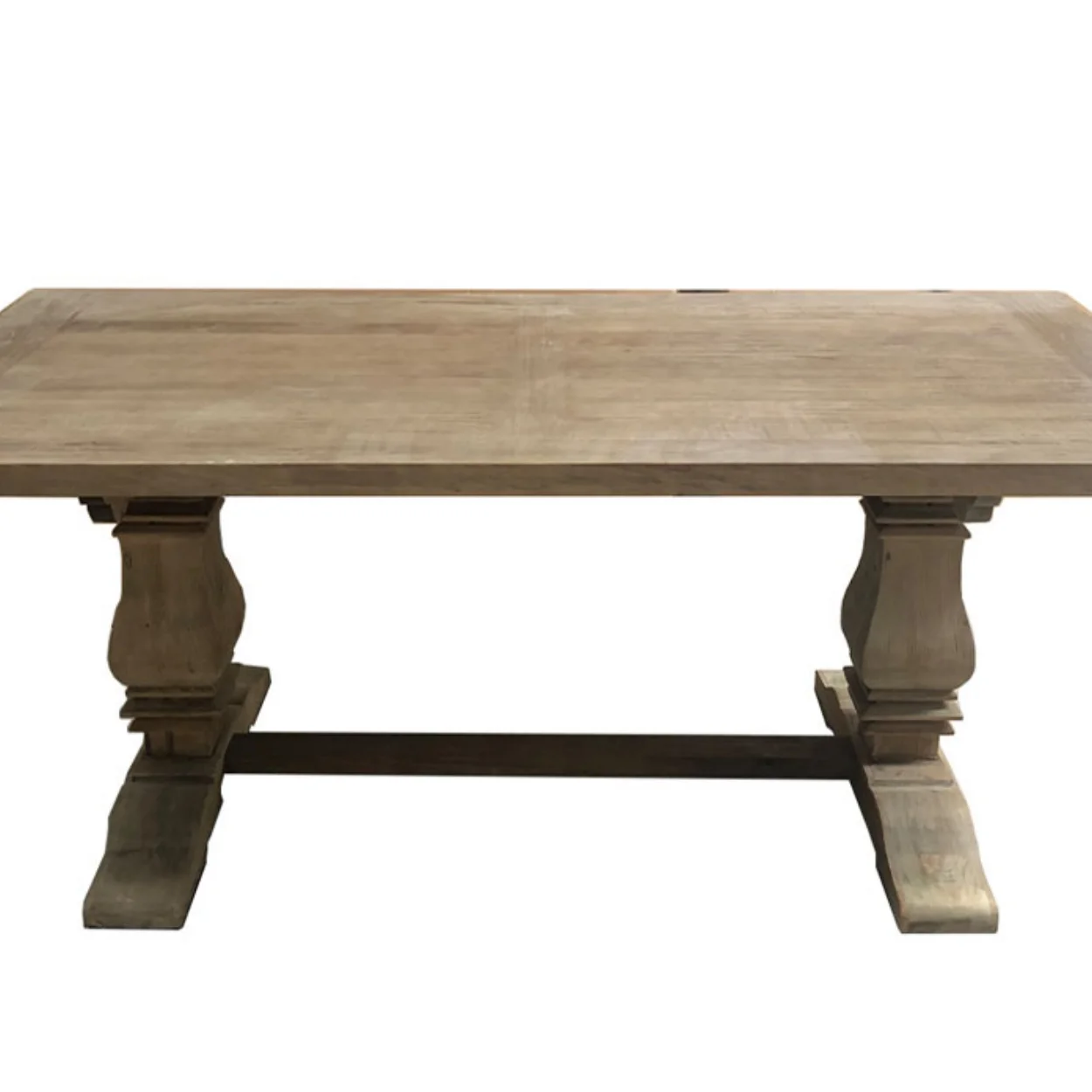 # French Style Classic Rustic 8 Seater Solid Wood Trestle Legs Rectangular Dining Room Table