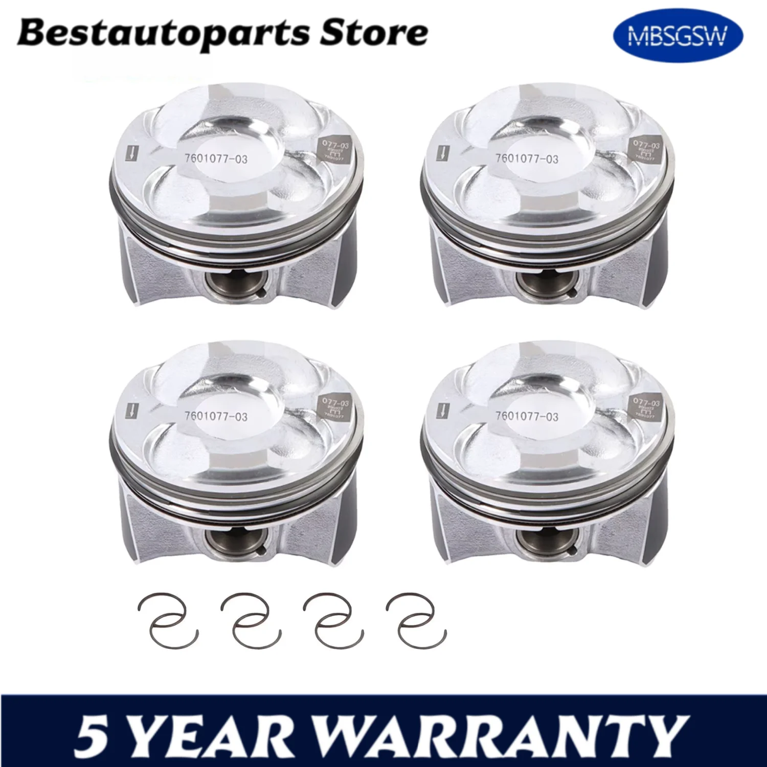 N18B16A N13B16A 1.6T Auto Piston & Ring Set Ø77mm 11257601181 WG1261177 8744480000 For BMW MINI Cooper Countryman Paceman