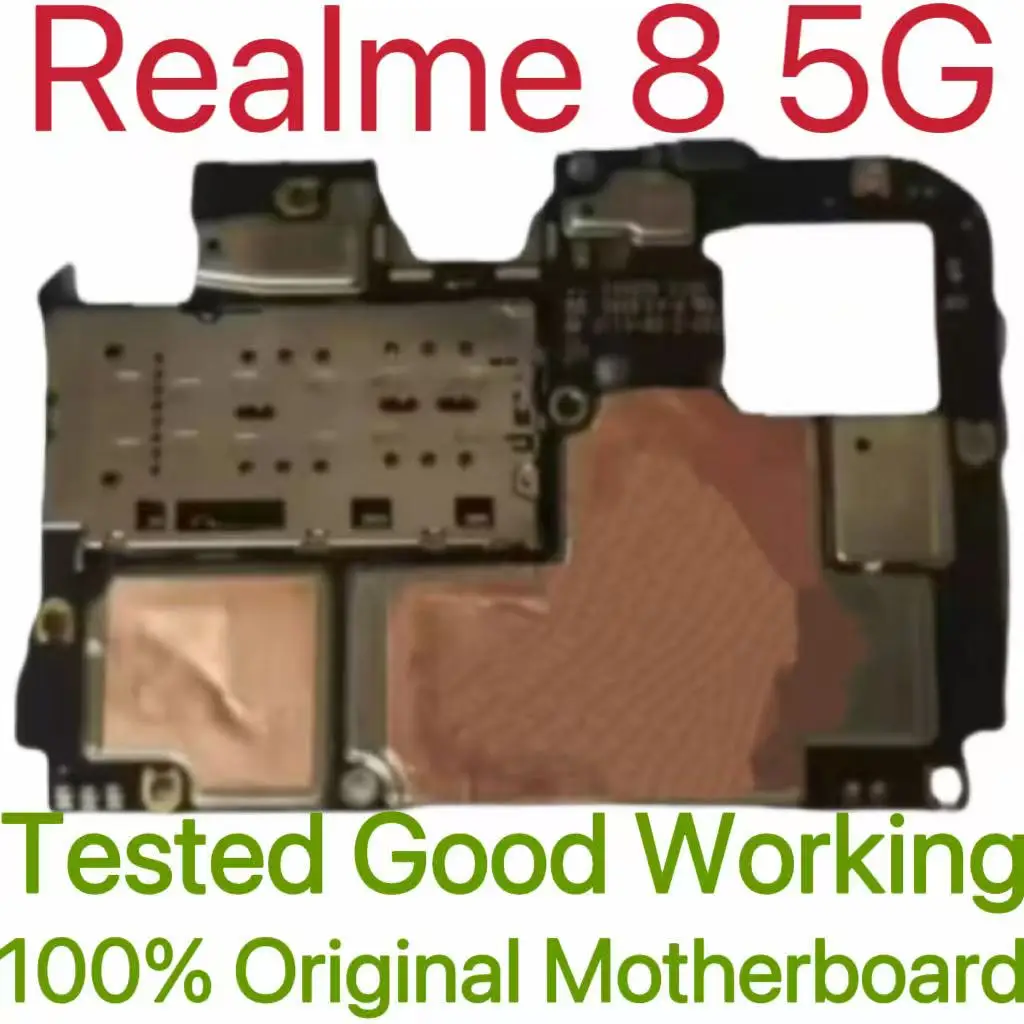 Global Version Original Unlocked Motherboard for Realme 8 5G Tested Circuit Plate Main Logic Board for Realme 8 5G