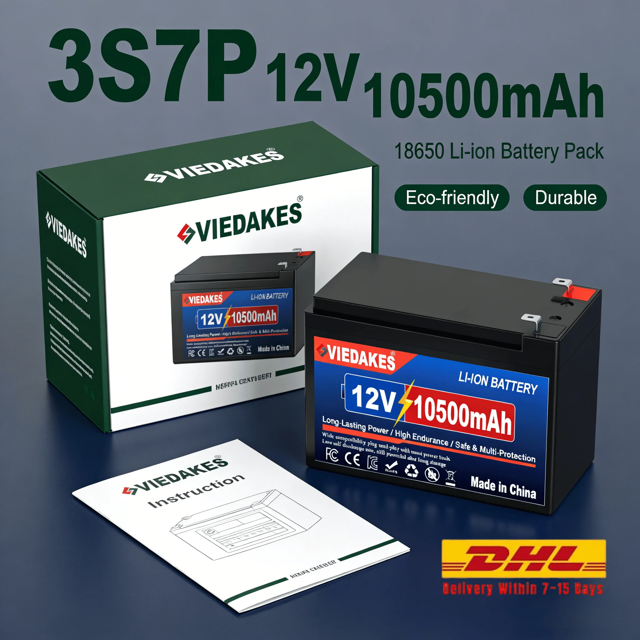 

High Endurance 3S7P 18650 Battery Pack 12V 10500mAh 100% Real Capacity for batería litio 12v RV Use ﻿