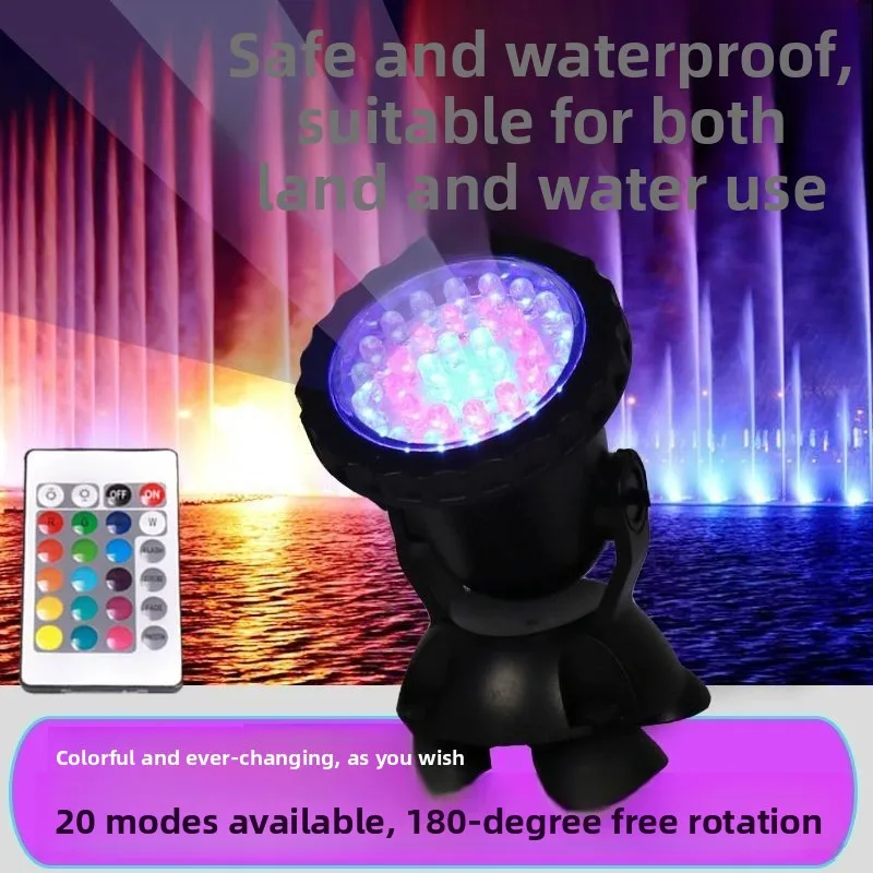 

RGB Fish Tank Light Color Changing Waterproof LED Landscape Light Dimmable Decorative Lighting for Pond Aquarium IP68 Reef