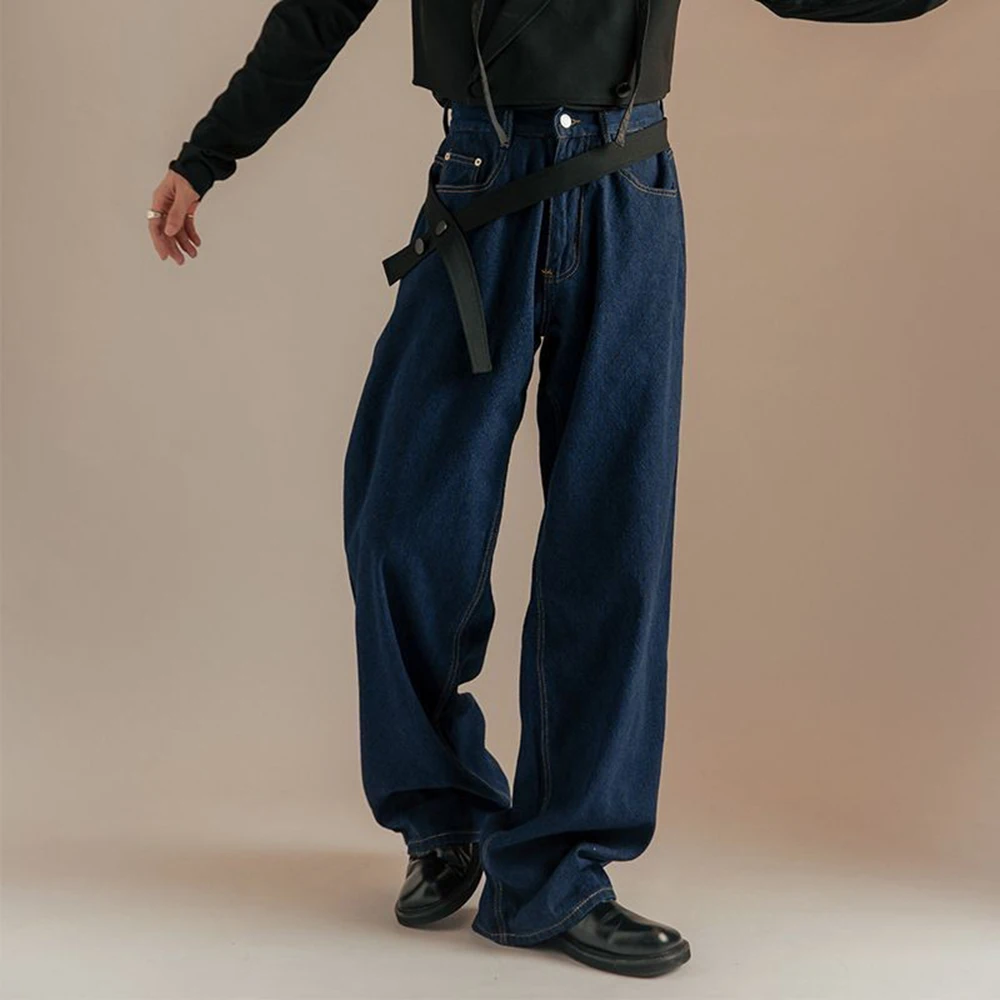 

Mens Jeans Plain Versatile Casual Pants Streetwear Fashion Outdoor Daily Youth Campus Straight Pants Men'S Clothing 2025 New