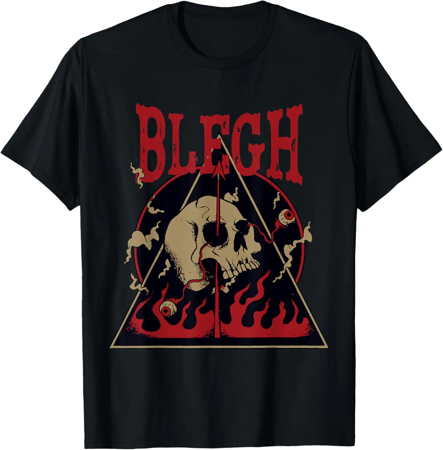 Blegh Funny Metalcore Metal Skull Djent Deathcore T-Shirt
