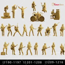 3D Print Miniatures 1/64 1/43 Musician Singer Star Male Figure Diorama Creative Mini Vocal Concert Scene Prop Figurine Model