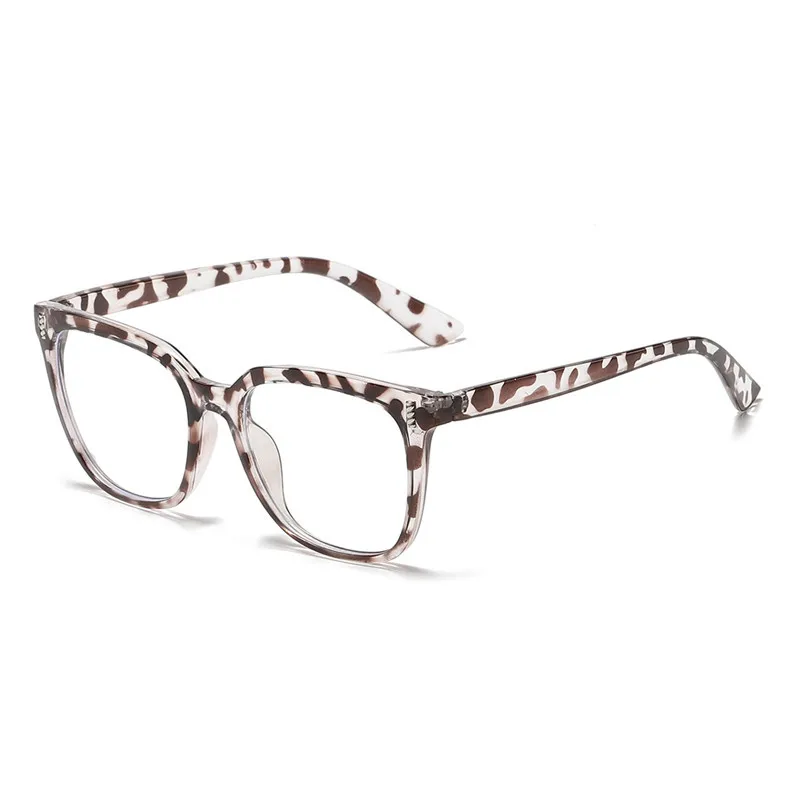 Fashion Computer Glasses for Woemn Vintage Street Photo Square Large Frame Myopia Eyewear Gradient Anti-blue Light Glasses