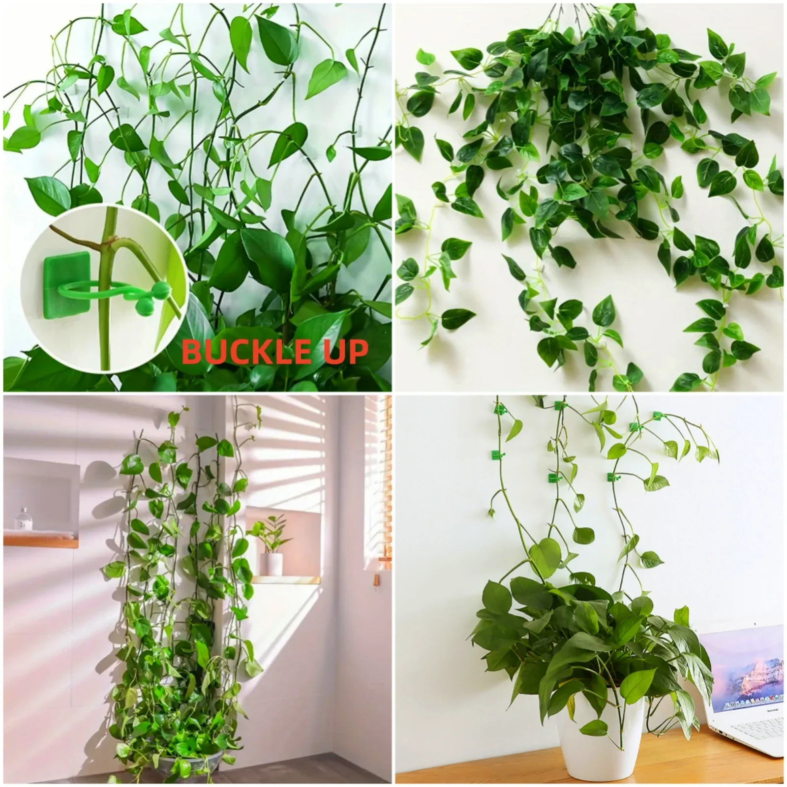 1/50PCS Plant Climbing Wall Clip Self-adhesive Rattan Hook Adhesive Rattan Clip Retainer Invisible Fixation Device For Garden