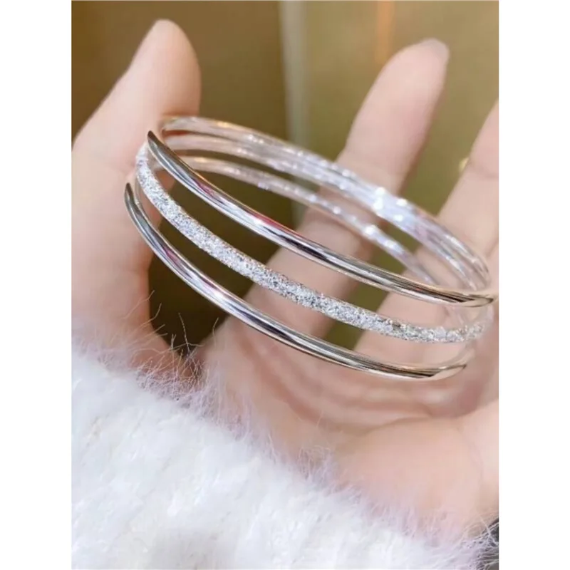 

Bell Plain Circle Women, Ding-Dong , Solid , S999 Bracelet, Silver J