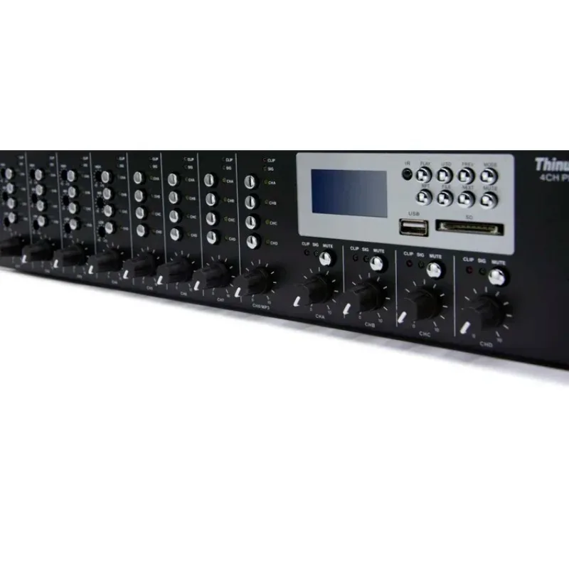 PP-6284 II Four Channel 4 Zone 8 Input Audio Matrix 150w Public Address System Matrix Fixed Voltage Power Amplifier
