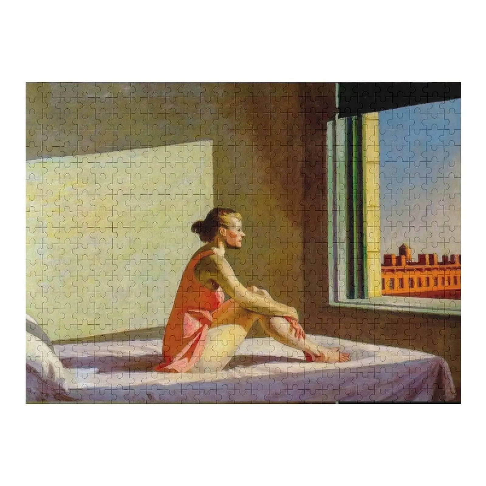 

Morning Sun by Edward Hopper Jigsaw Puzzle Custom Wood Custom Kids Toy Puzzle