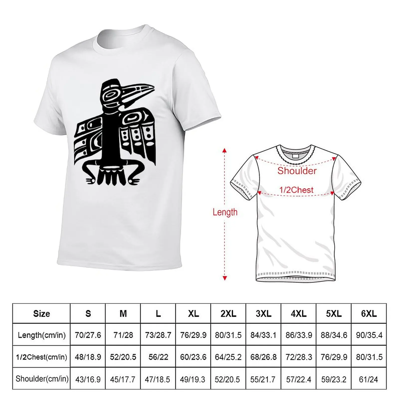 Pacific Northwest Coast Indian-Style Raven T-Shirt men t shirt cotton 100% t shirt man casual t shirts for man cotton T-shirt