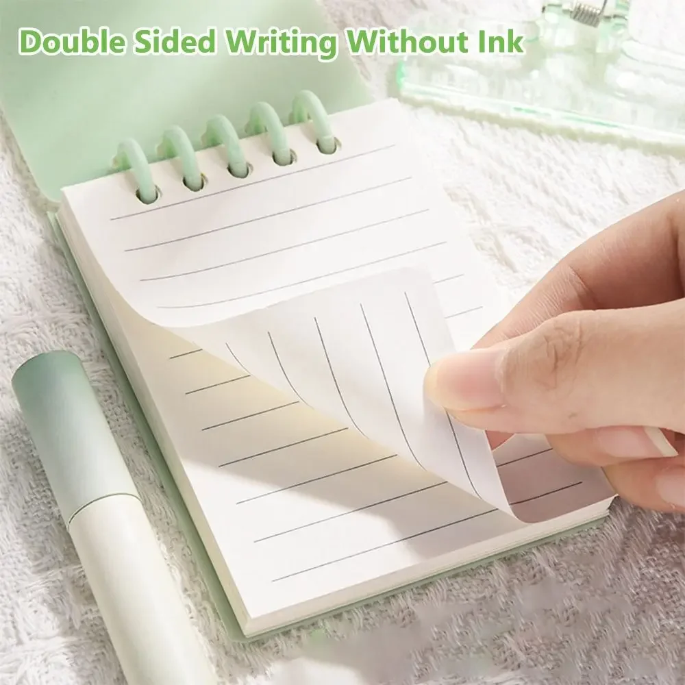 Kartun A7 Buku Catatan Saku Loose-Leaf 80 Lembar Buku Catatan Mini Garis Horisontal Persegi Halaman Dalam Memo Pad Siswa