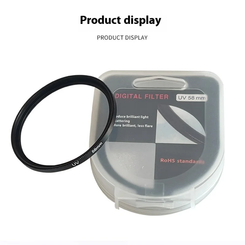 Filtro UV premium para câmeras DSLR Lente de proteção UV e antipoeira - Vidro óptico de alta qualidade