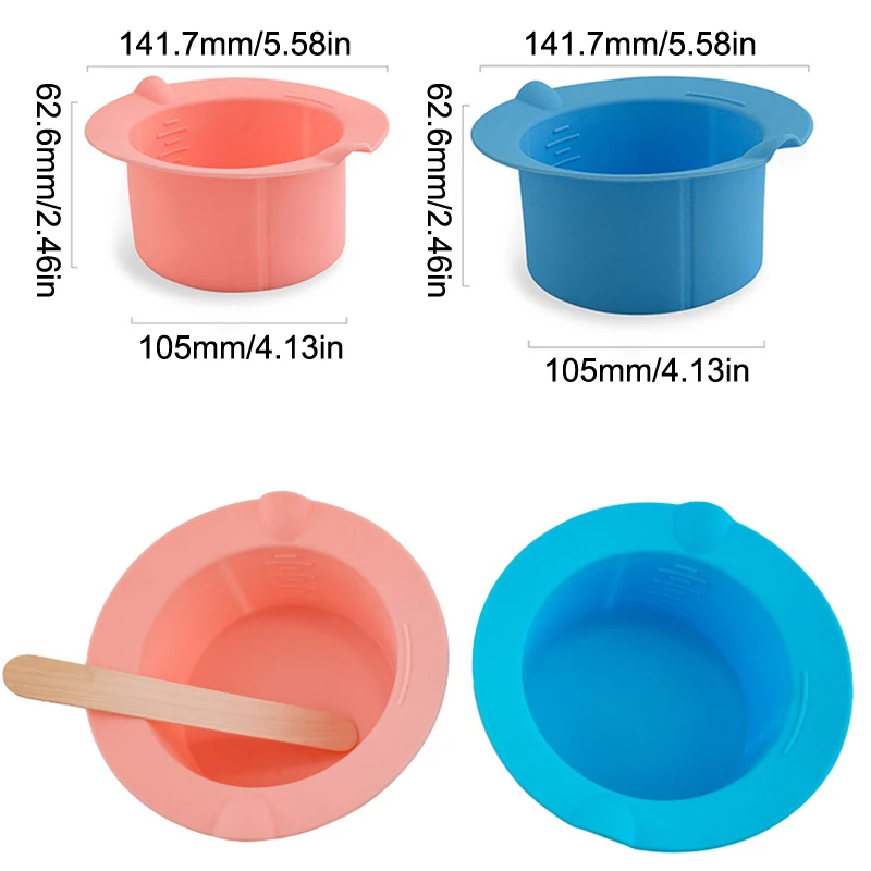 Wax Warmer Replacement Pot Heat-resisting Silicone Bowls Non-Stick Pan Liner Easy Clean Hair Removal Melting Waxing Bowls