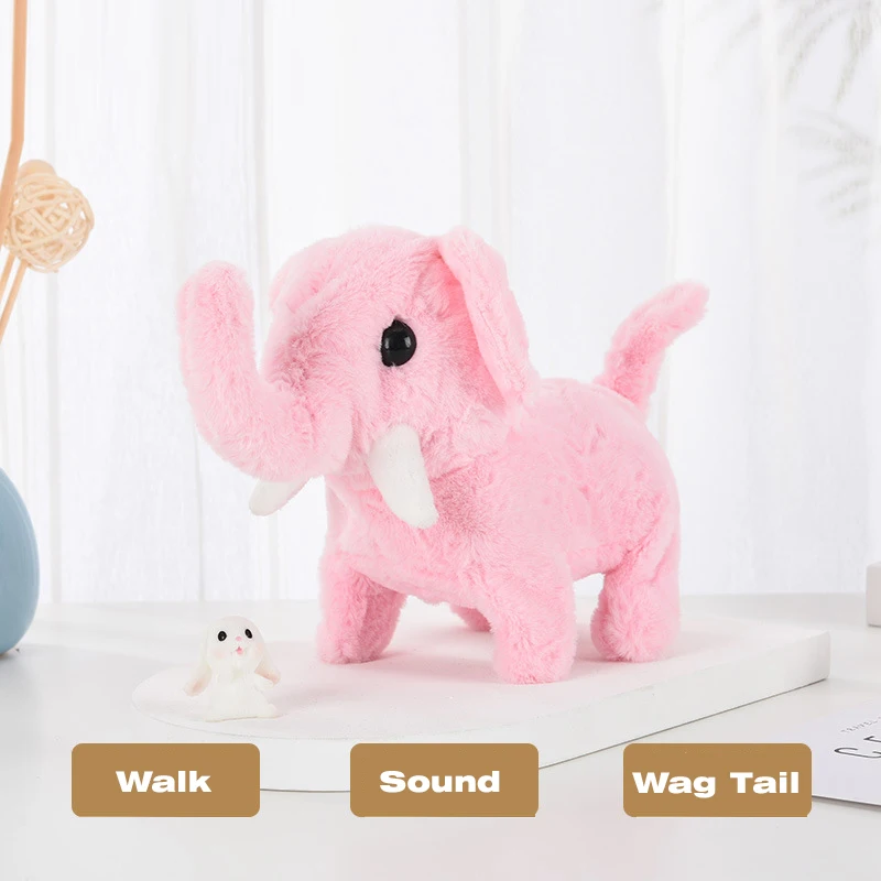 Lovely Robot Elephant Toy Electronic Elephant Plush Toy Cute Walking Animal Doll Electric Soft Plush Toy Kids Birthday Gifts