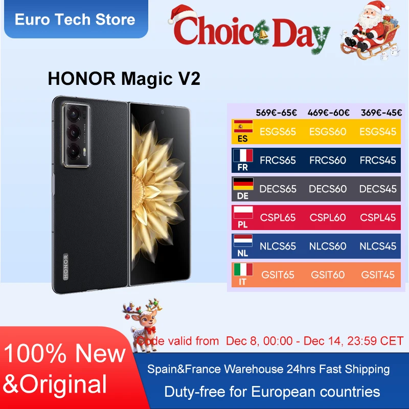Version mondiale Honor Magic V2 5G Smartphone pliable Snapdragon 8 Gen2 LTPO écran OLED 120Hz 50MP Triple caméra Android Mobile Version mondiale Honor Magic V2 5G Smartphone pliable Snapdragon 8 Gen2 LTPO écran OLED 120Hz 50MP Triple caméra Android Mobile