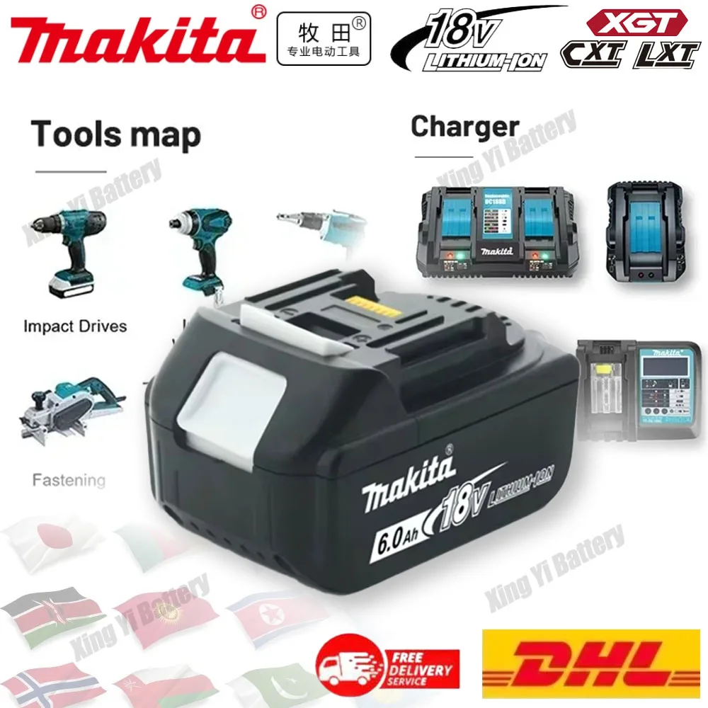 

New Genuine/Original Makita 18v battery bl1850b BL1850 bl1860 bl 1860 bl1830 bl1815 bl1840 LXT400 6.0Ah for makita tools drill