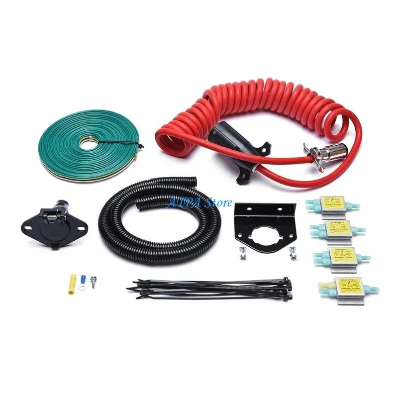 

U13C 6 To 7 Way Power Cord Tractor Towed Vehicle Wiring Harness Electrical Socket