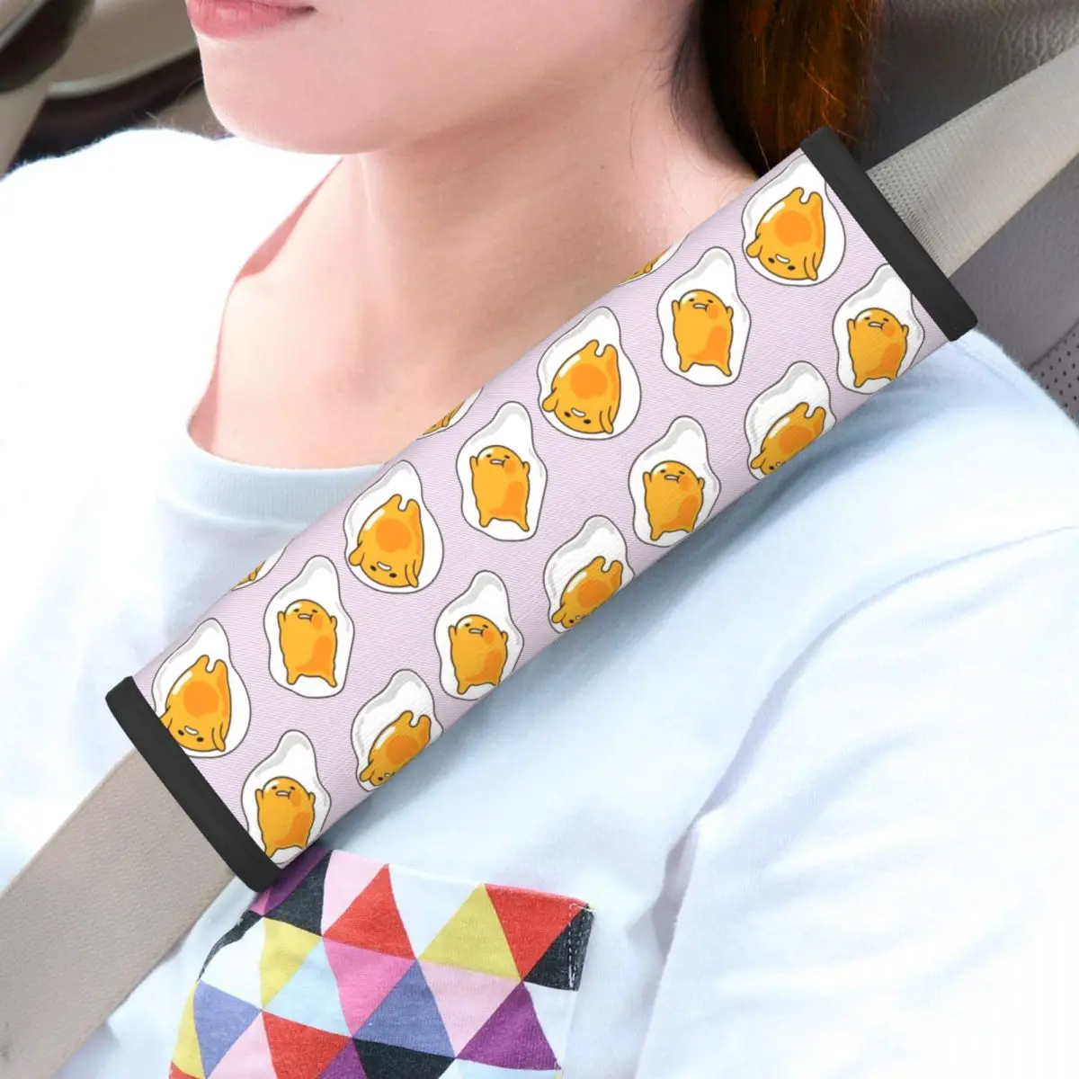 

Custom Anime Gudetama Cartoon Car Seat Belt Pads 2 Pack Safe Seatbelt Shoulder Strap Covers