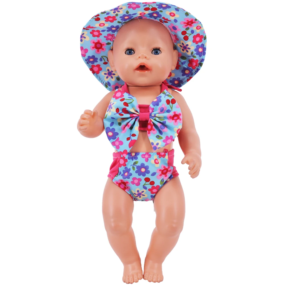 25 Blue Series Doll Clothes Dress Baby Accessories Casual Outfit Fit 43 cm Reborn Baby 18 inch American Doll Girl\'s,Generation