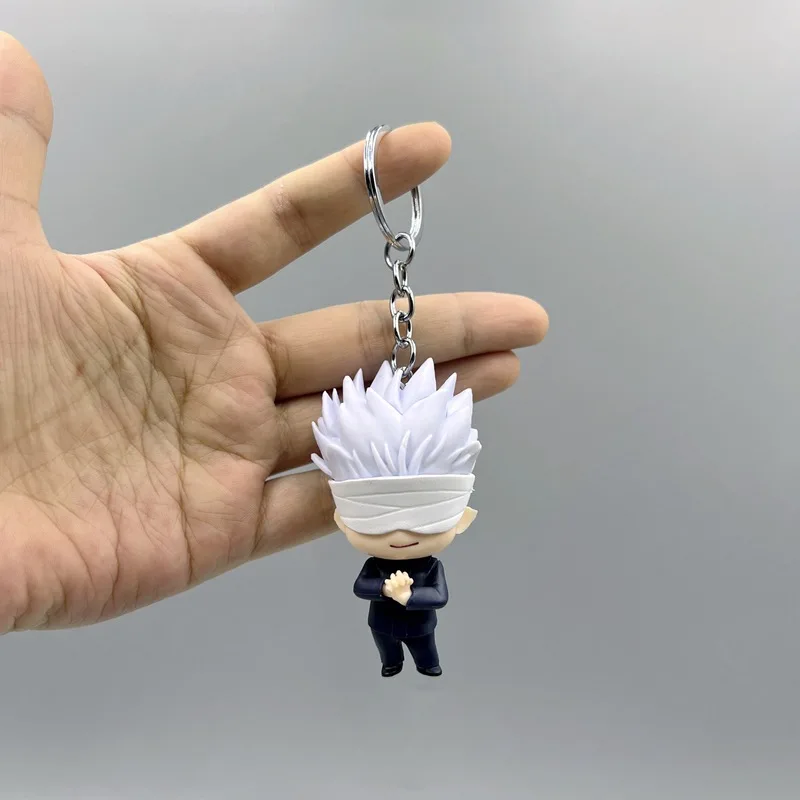 Random 1pcs Ujutsu Kaisen Fushiguro Megumi Gojo Satoru Toge Japanese Anime Figure Mobile Phone Charms Keychain Strap Keyring