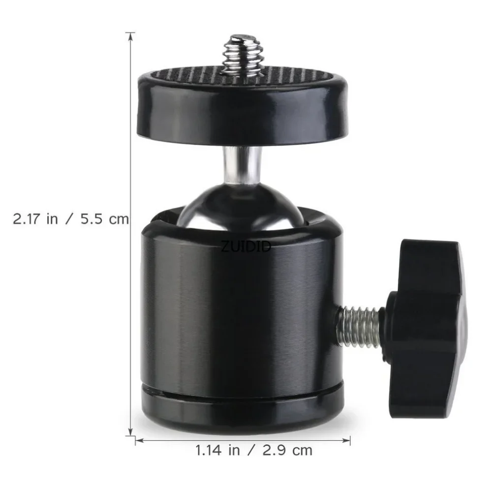 Outdoor Mini BallHead Tripod Three Hole Head of 360 Swivel Camera Ballhead for 1/4 Screw Mount Stand Camera Accessories