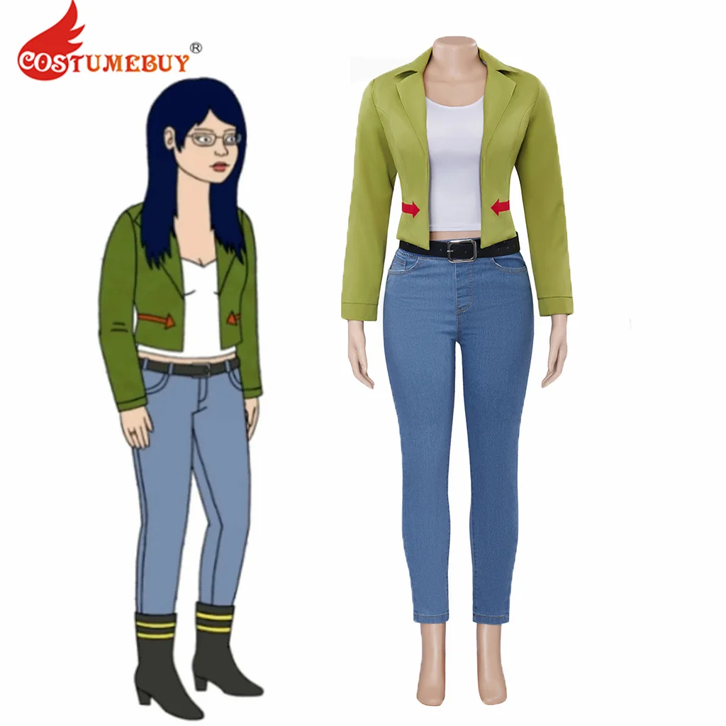 

Diane Nguyen Cosplay Costume Women Green Short Jacket Coat Vest Pants Full Set Halloween Carnival Outfits