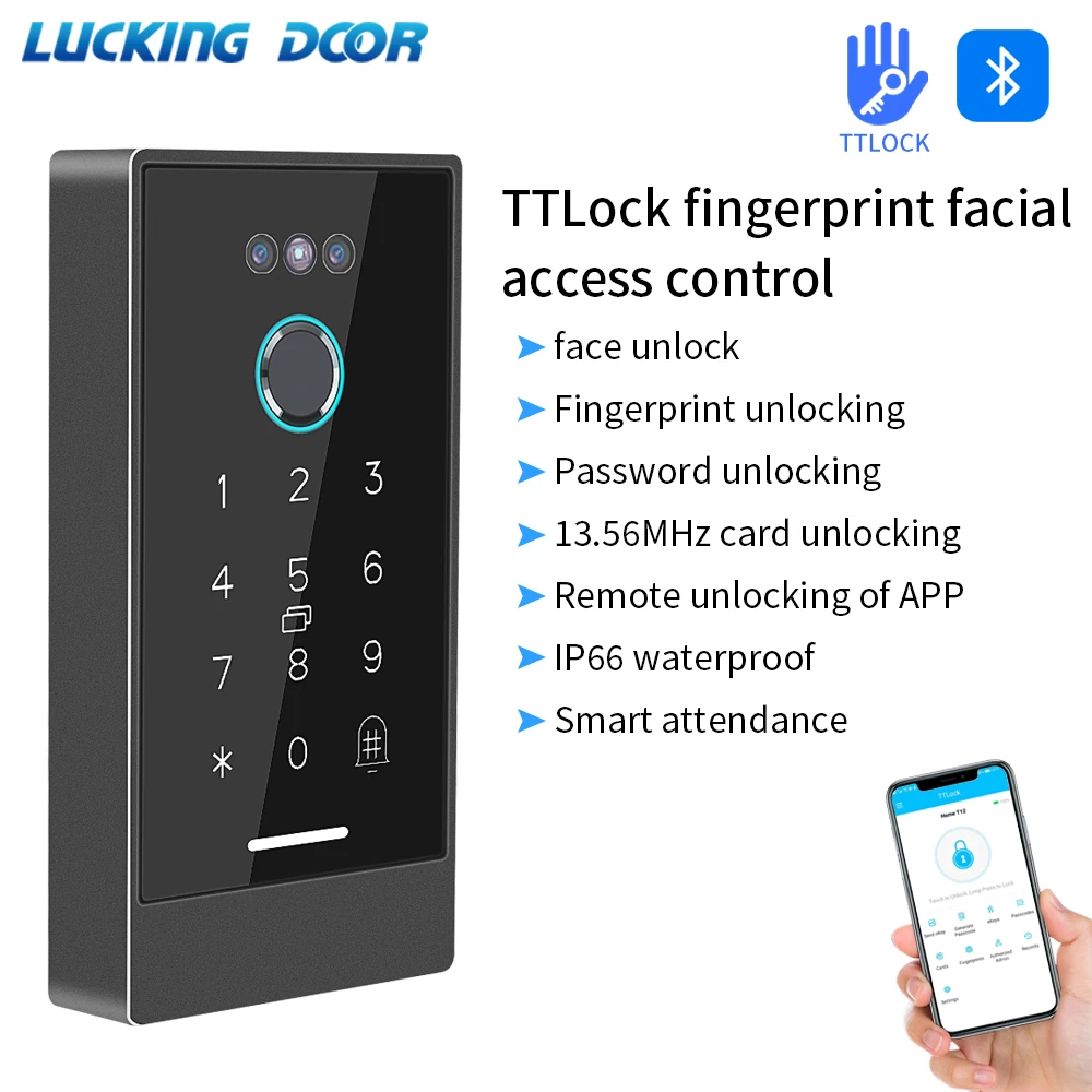 Ttlock Face Recognition Smart Lock Controller Facial Access Control Keypad Biometric Fingerprint TTRenting TThotel G2 Wifi Hub