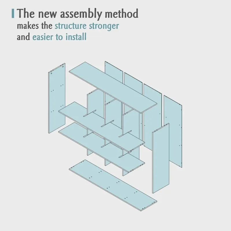 حار بيع. خزانة كتب ذات رف تخزين مكونة من 12 مكعبًا - رف كتب خشبي مفتوح قائم على الأرض مكون من 3 طبقات للمنزل والمكتب، وخزانة عرض