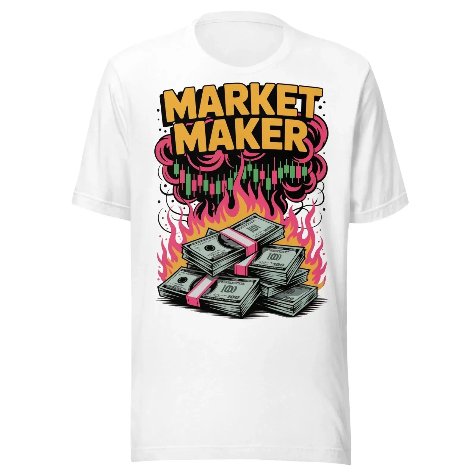 Market Maker Wall Street Crypto XRP Ripple Bitcoin BTC Stocks Day Trader T Shirt vintage Washed Comfortable Slightly Versatile