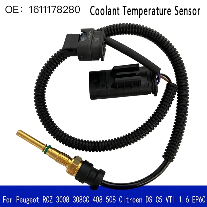 New Coolant Temperature Sensor For Peugeot RCZ 3008 308CC 408 508 Citroen DS C5 VTI 1.6 EP6C 1611178280