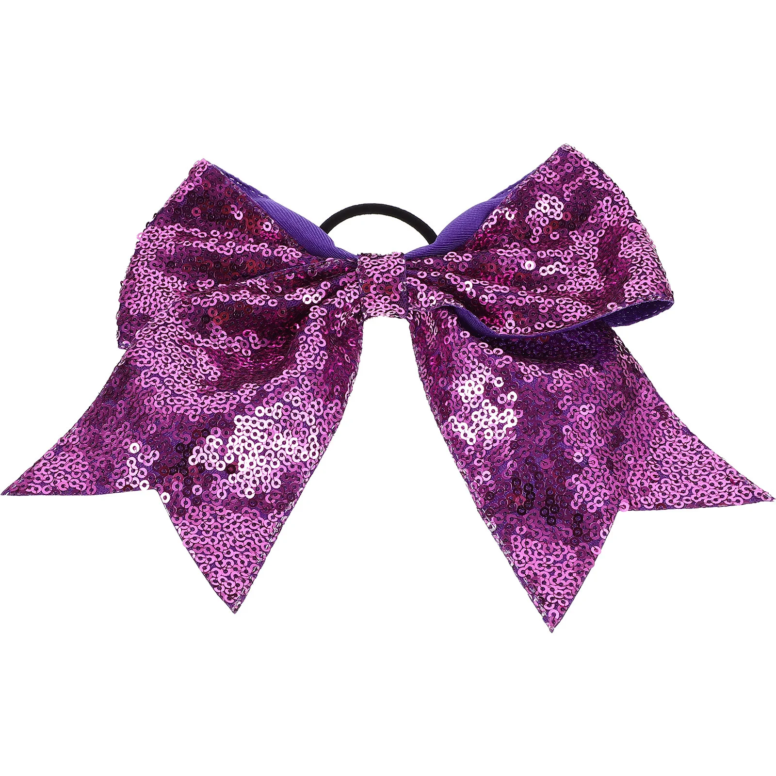 

2 Pcs Children's Headwear Bow Hair Tie Swallowtail Sequins 2pcs 14 Dark Purple Bows for Girls Kids Accessories Ring