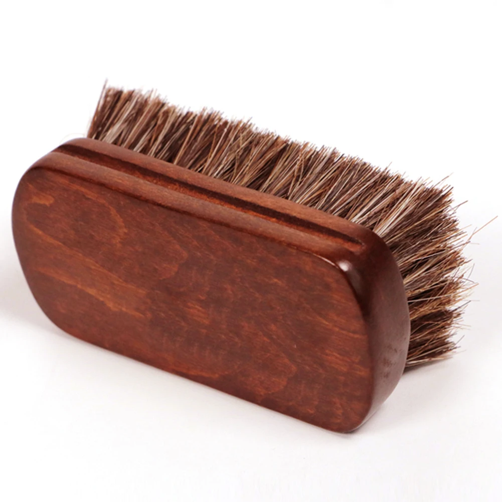 Horse Hair Leather Textile Cleaning Brush for Car Interior Apparel Accessories
